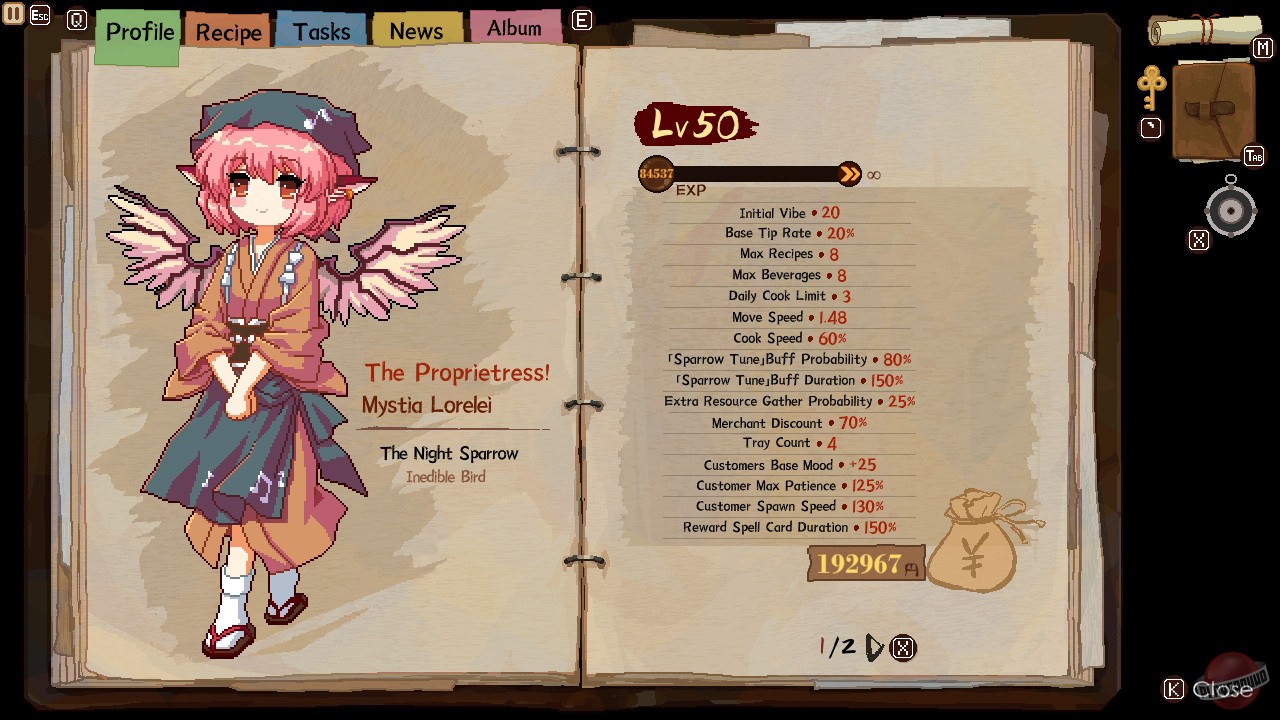 Скриншот из игры Touhou Mystia's Izakaya - 5