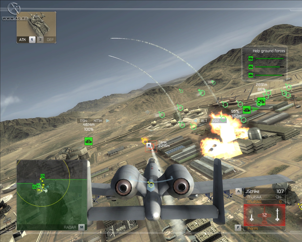 Скриншот из игры Tom Clancy's H.A.W.X. - 180