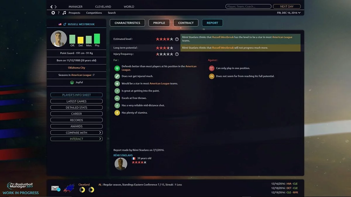 Скриншот из игры Pro Basketball Manager 2017 - 6
