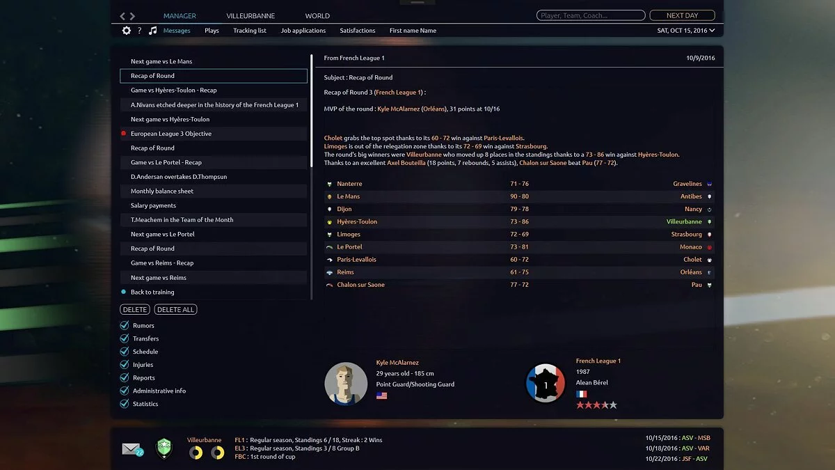 Скриншот из игры Pro Basketball Manager 2017 - 15