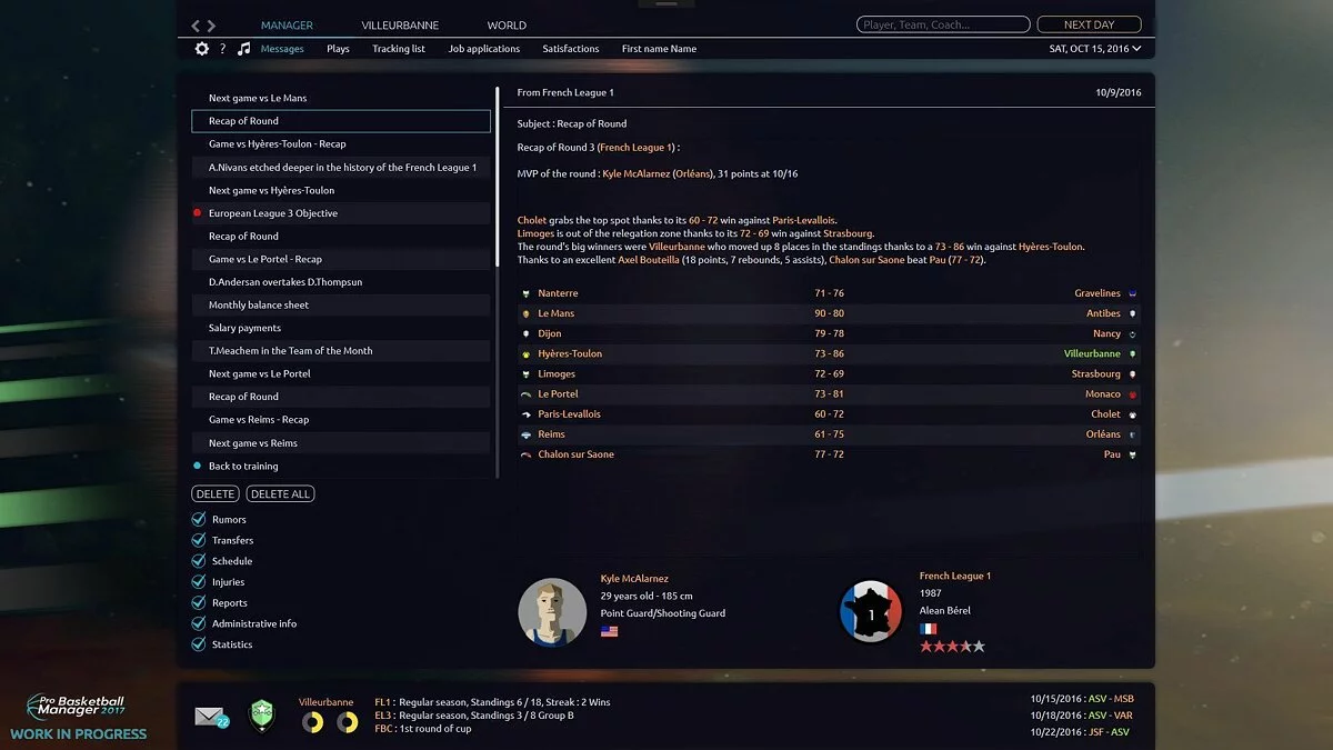 Скриншот из игры Pro Basketball Manager 2017 - 11
