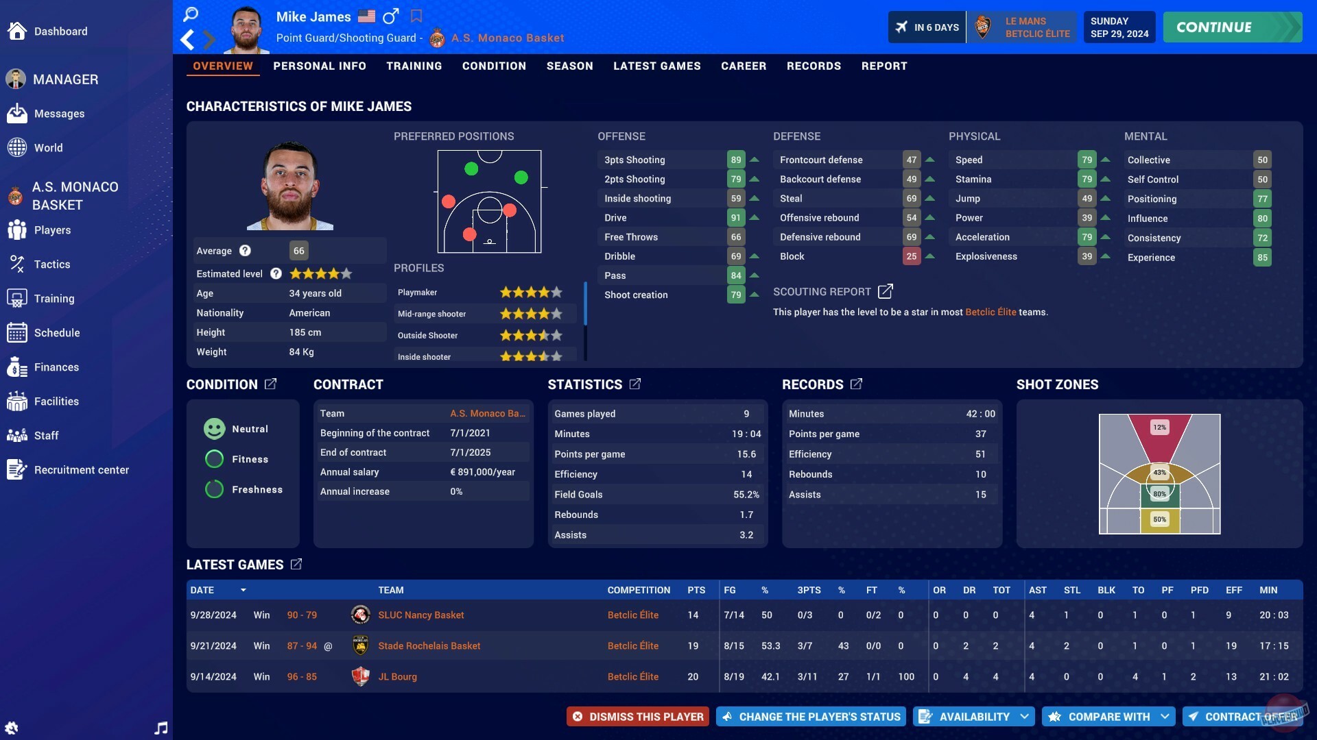 Скриншот из игры Pro Basketball Manager 2025 - 2