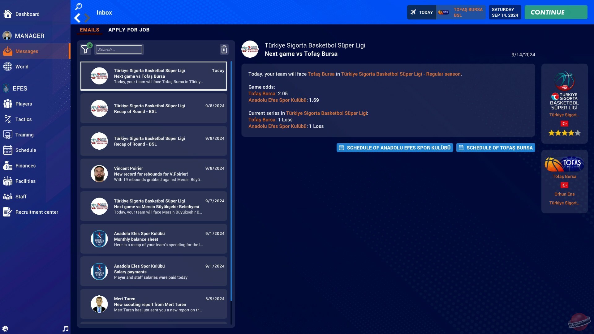 Скриншот из игры Pro Basketball Manager 2025 - 5