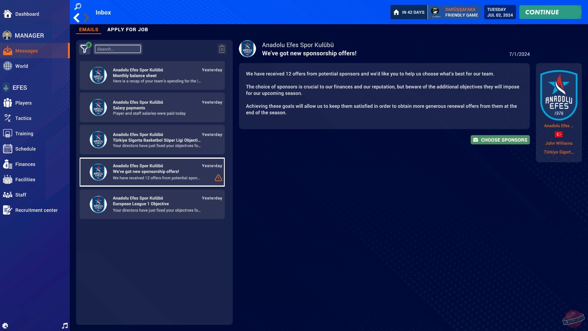 Скриншот из игры Pro Basketball Manager 2025 - 7