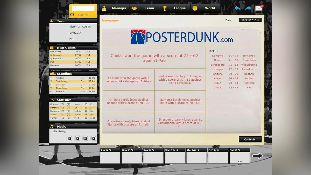 Скриншот из игры Basketball Pro Management 2014 - 5