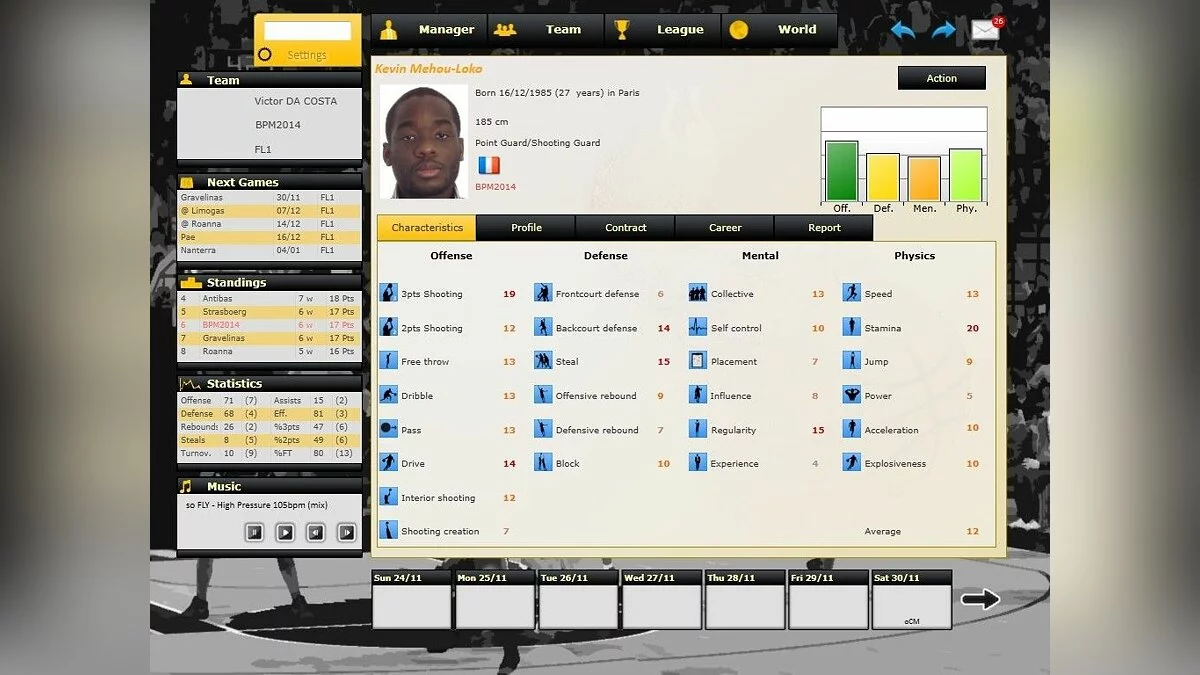 Скриншот из игры Basketball Pro Management 2014 - 15