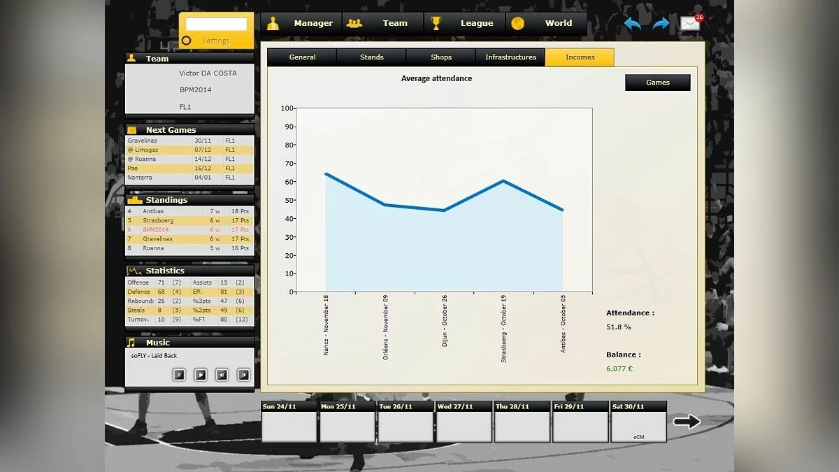 Скриншот из игры Basketball Pro Management 2014 - 13