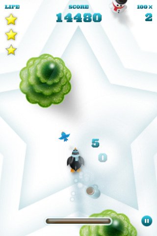 Скриншот из игры Rocket Downhill Penguin - 1