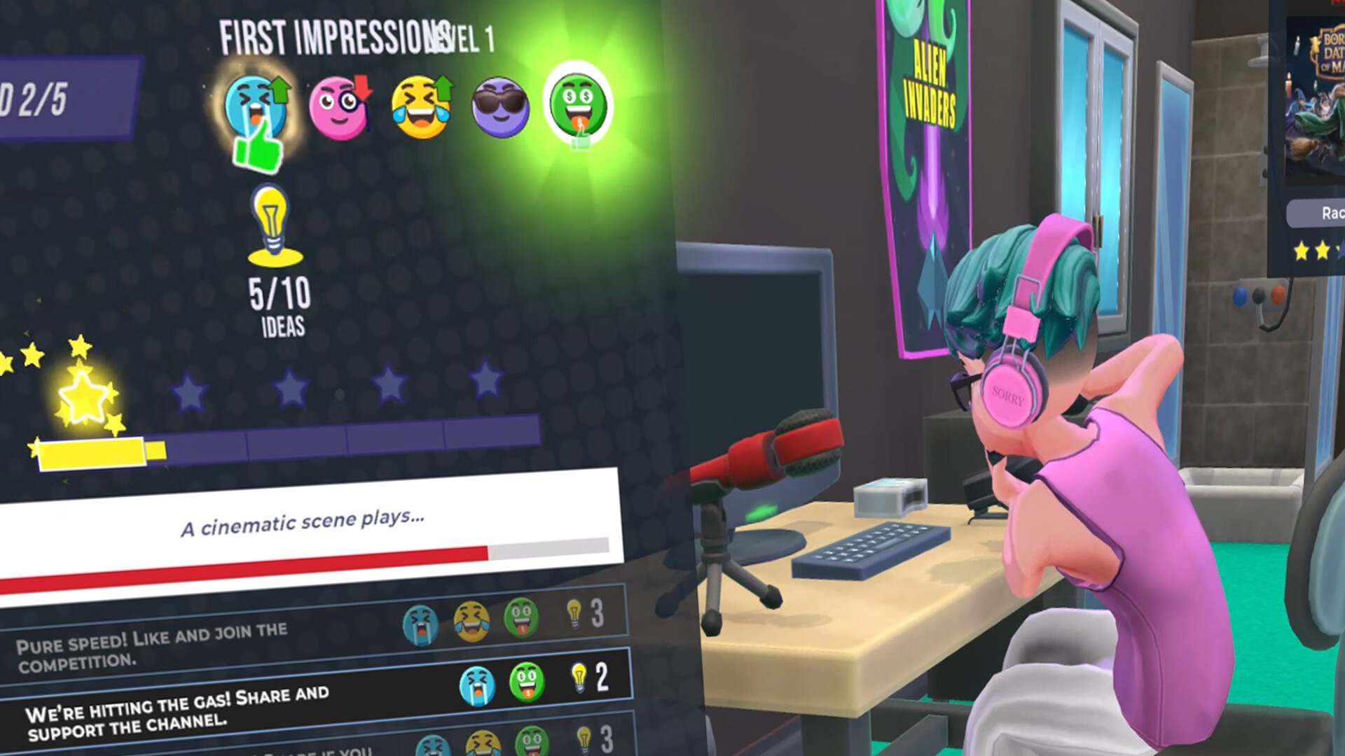 Скриншот из игры Youtubers Life 3 - Stream Together! - 1