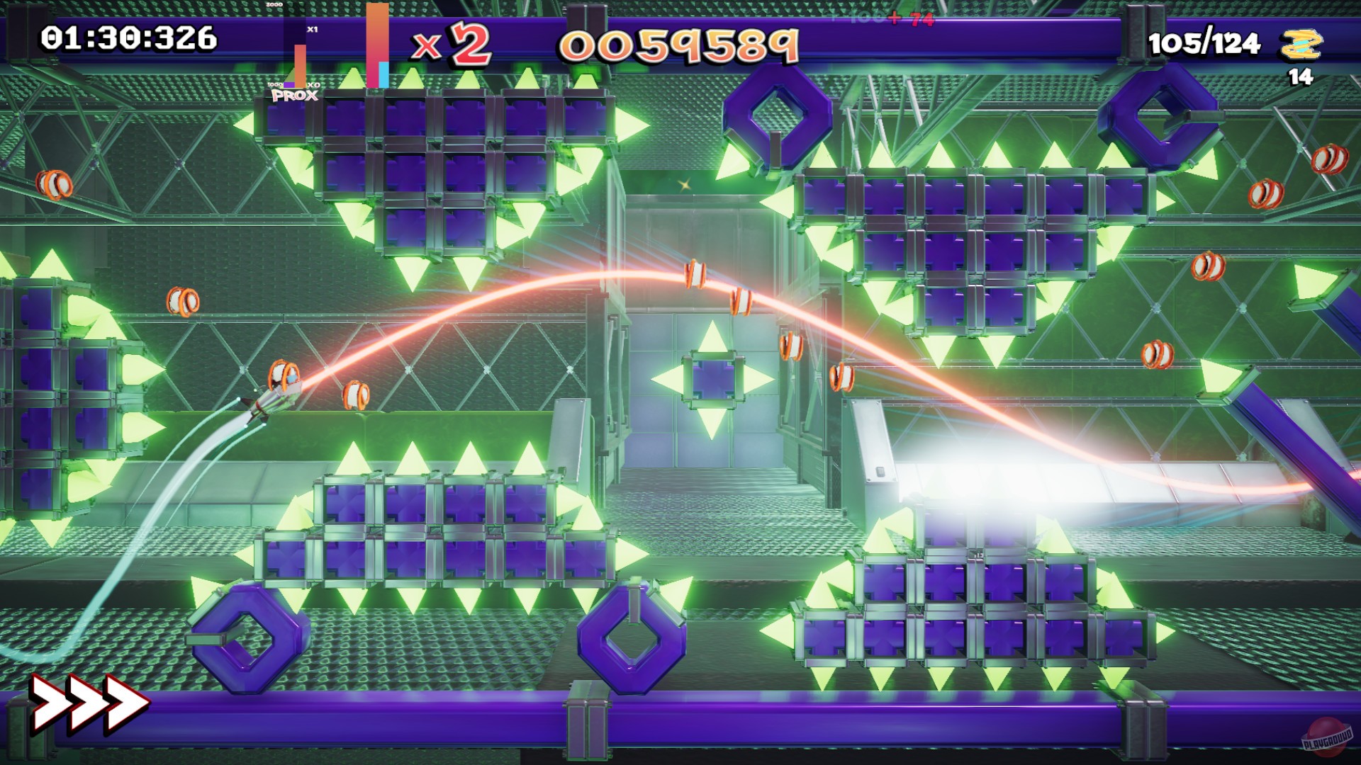 Скриншот из игры Wavey the Rocket - 2