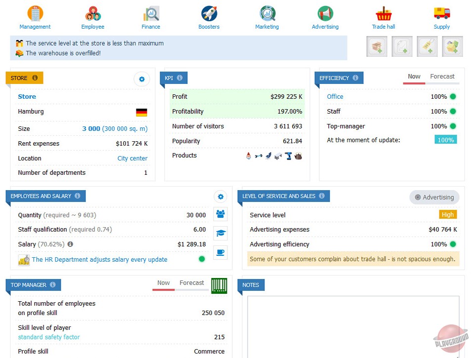 Скриншот из игры Virtonomics - 1