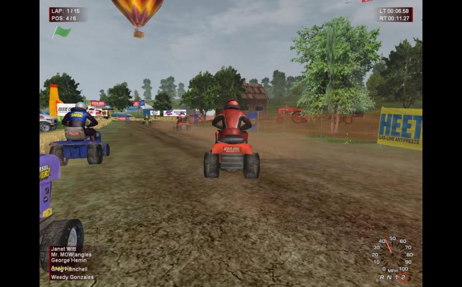 Скриншот из игры Lawnmower Racing Mania 2007 - 2