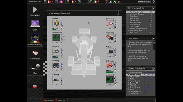 Скриншот из игры Open Wheel Manager - 1