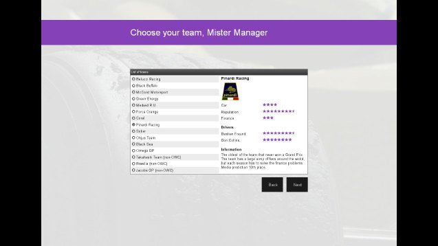 Скриншот из игры Open Wheel Manager - 2