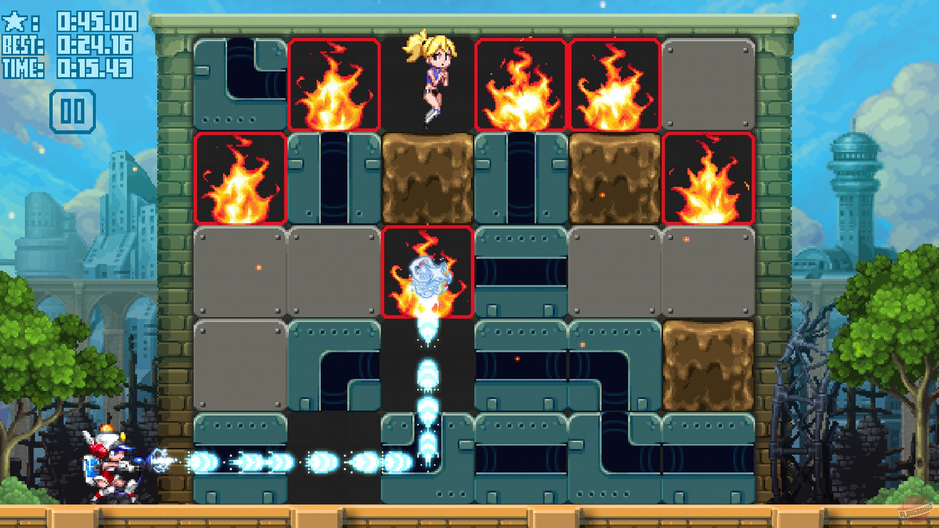 Скриншот из игры Mighty Switch Force! Hose It Down! - 9