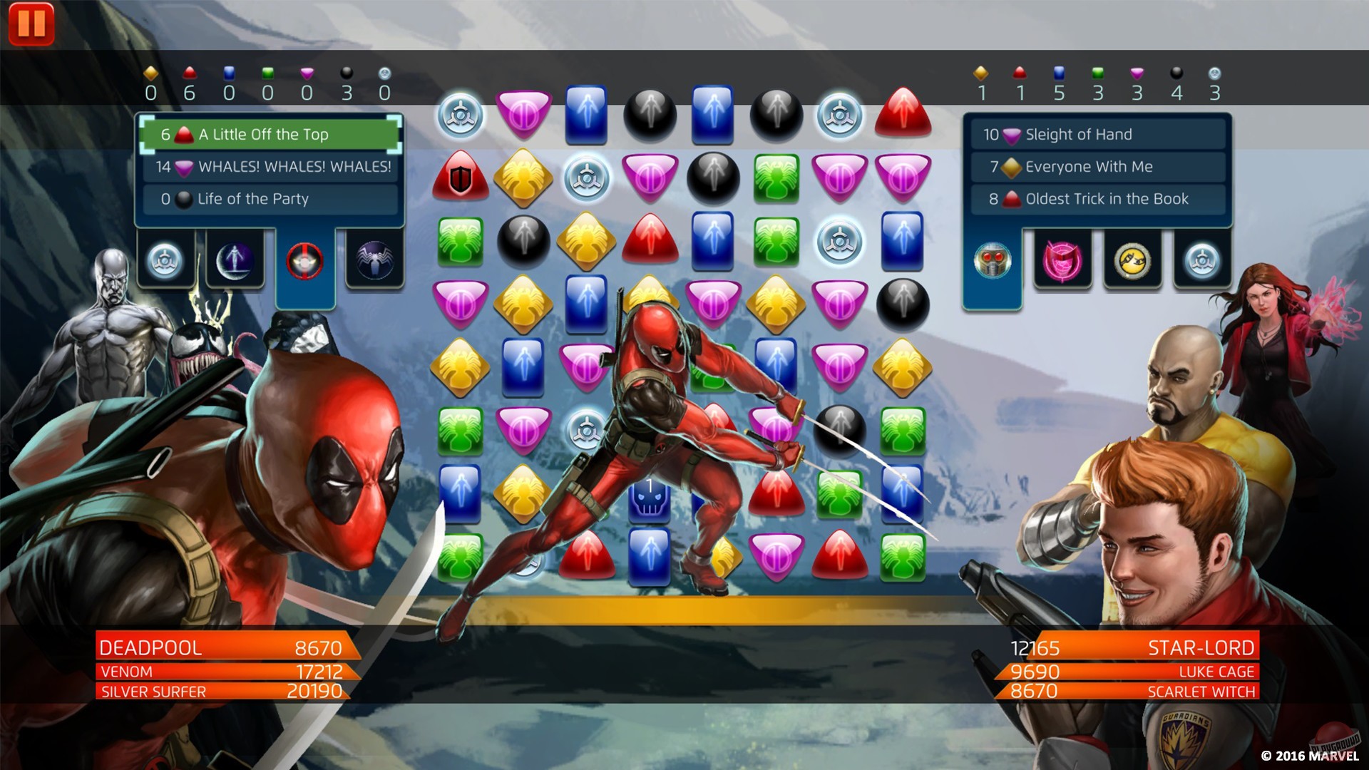 Скриншот из игры Marvel Puzzle Quest - 6