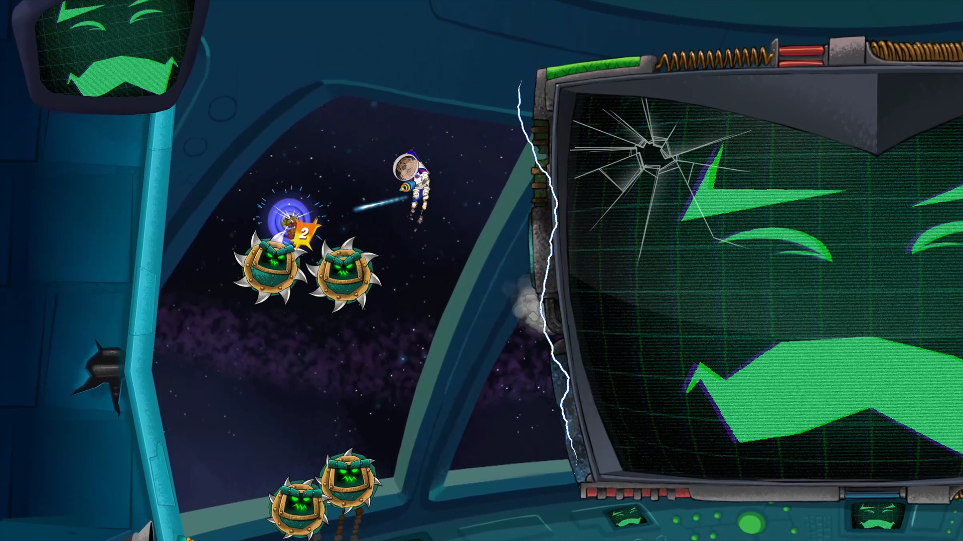 Скриншот из игры Space Otter Charlie - 1