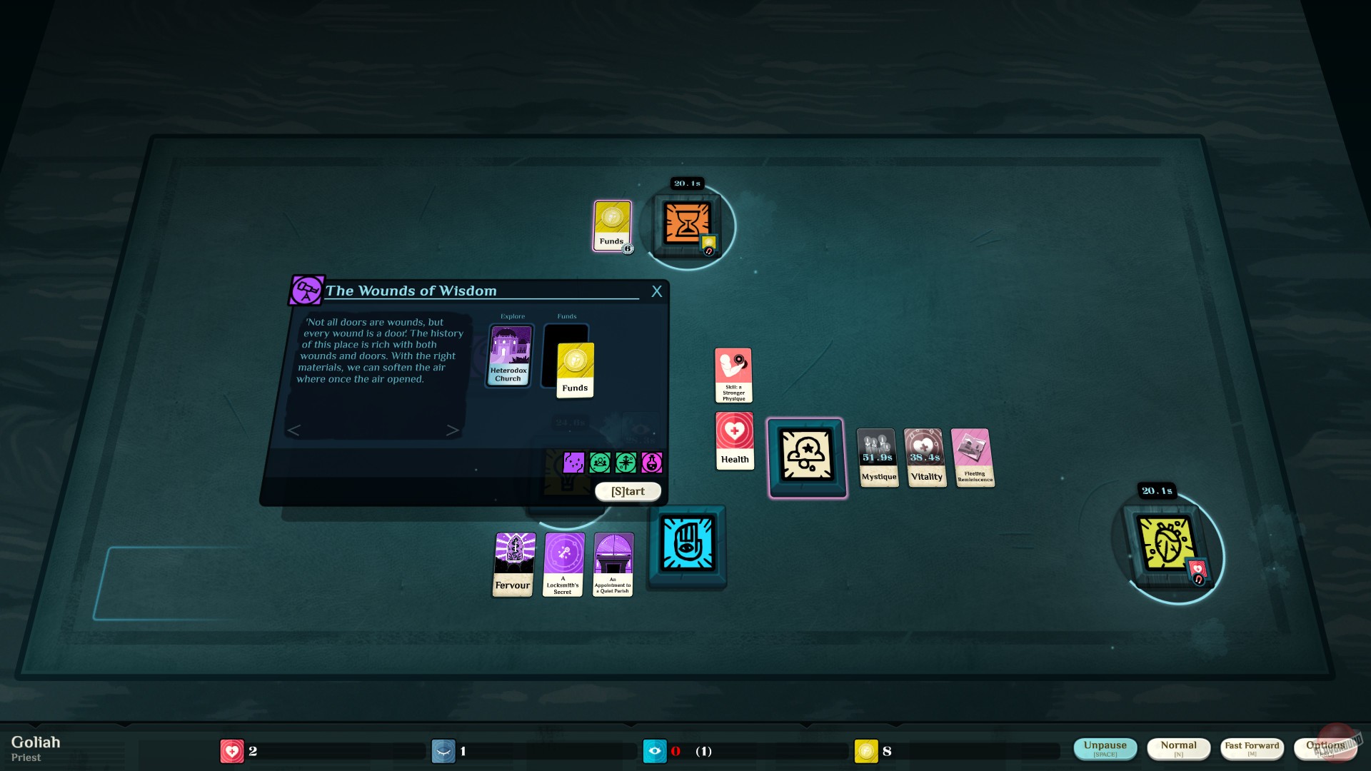 Скриншот из игры Cultist Simulator - 88