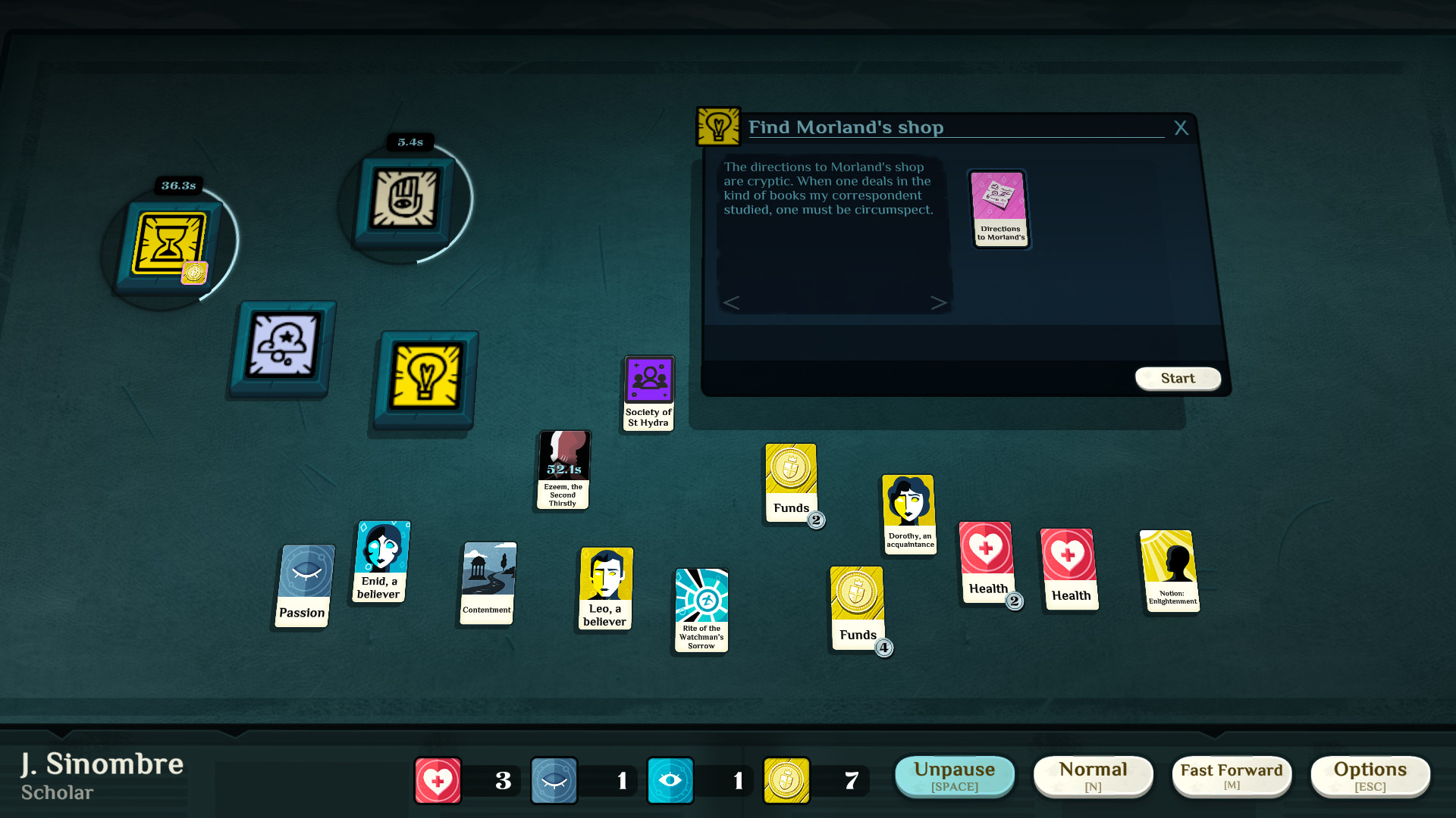 Скриншот из игры Cultist Simulator - 22