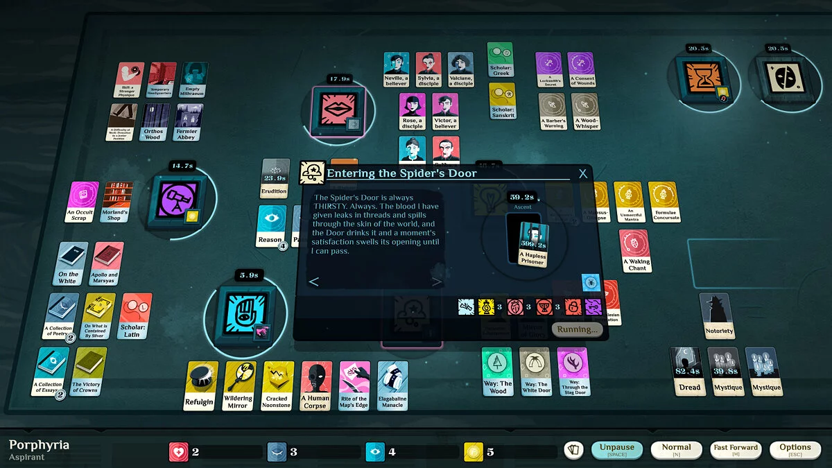 Скриншот из игры Cultist Simulator - 25