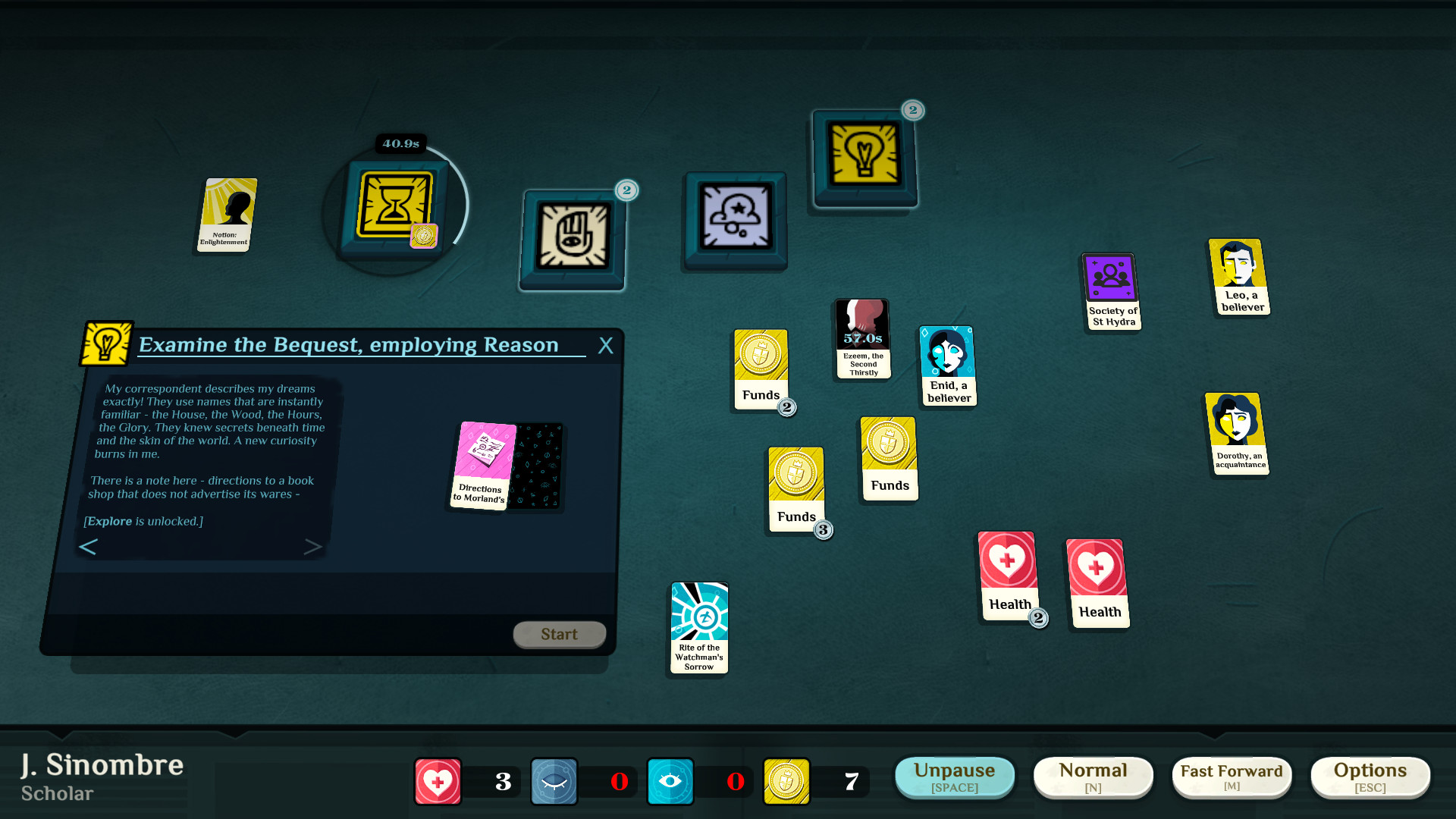 Скриншот из игры Cultist Simulator - 19