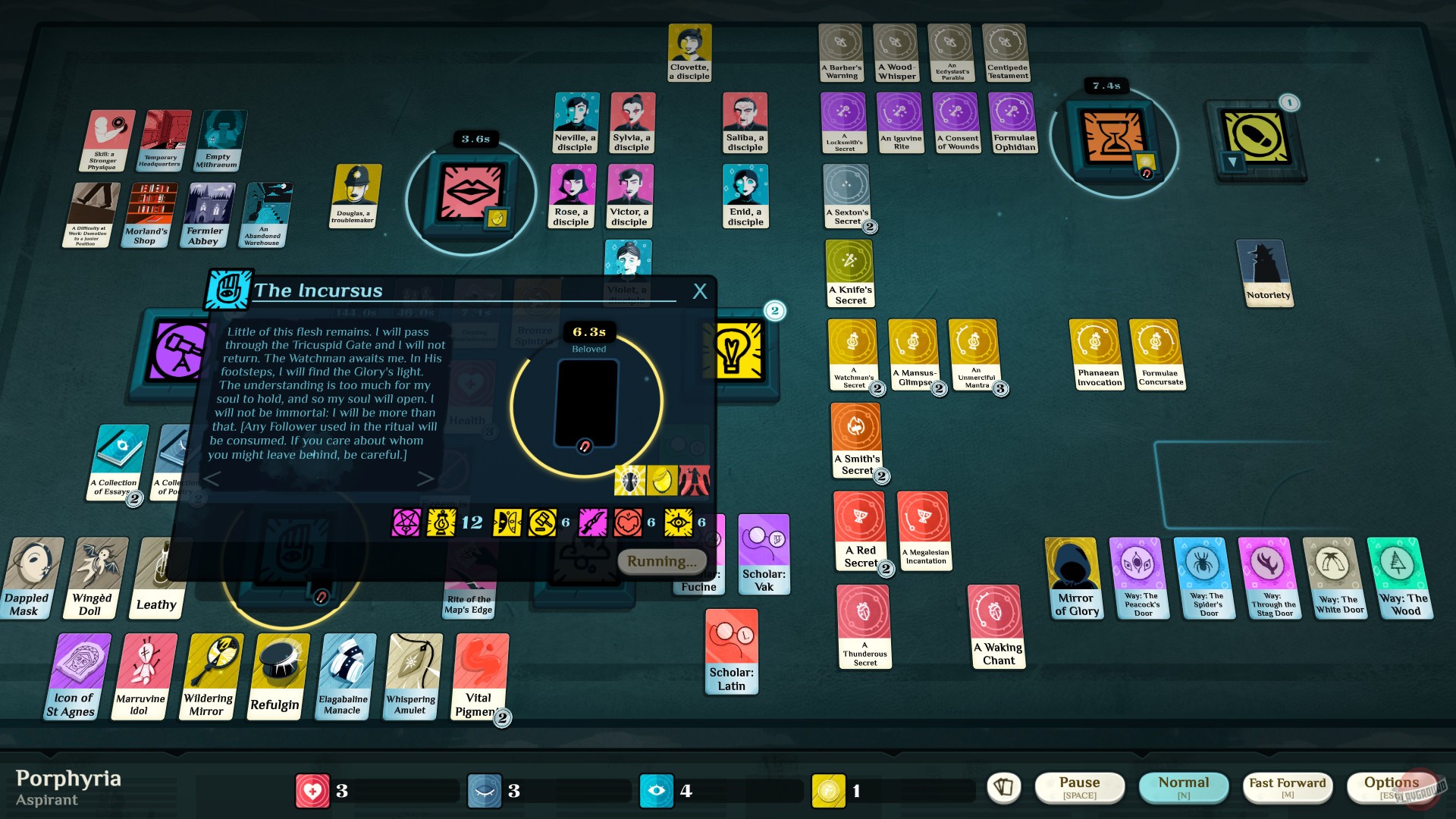 Скриншот из игры Cultist Simulator - 17
