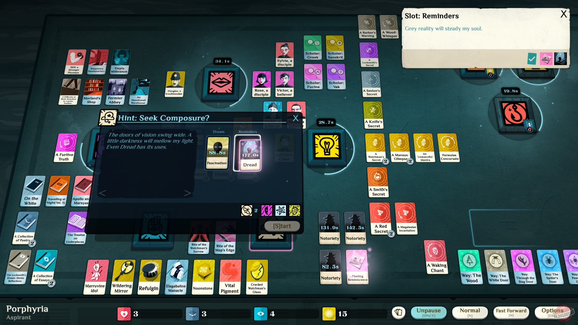 Скриншот из игры Cultist Simulator - 62