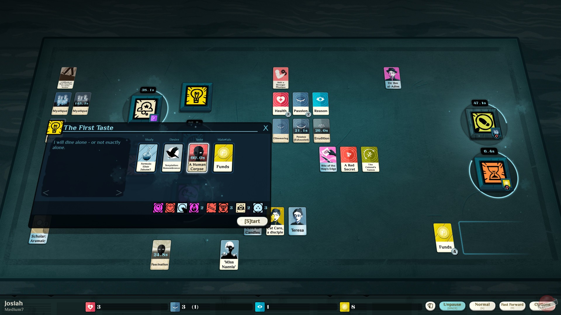 Скриншот из игры Cultist Simulator - 65