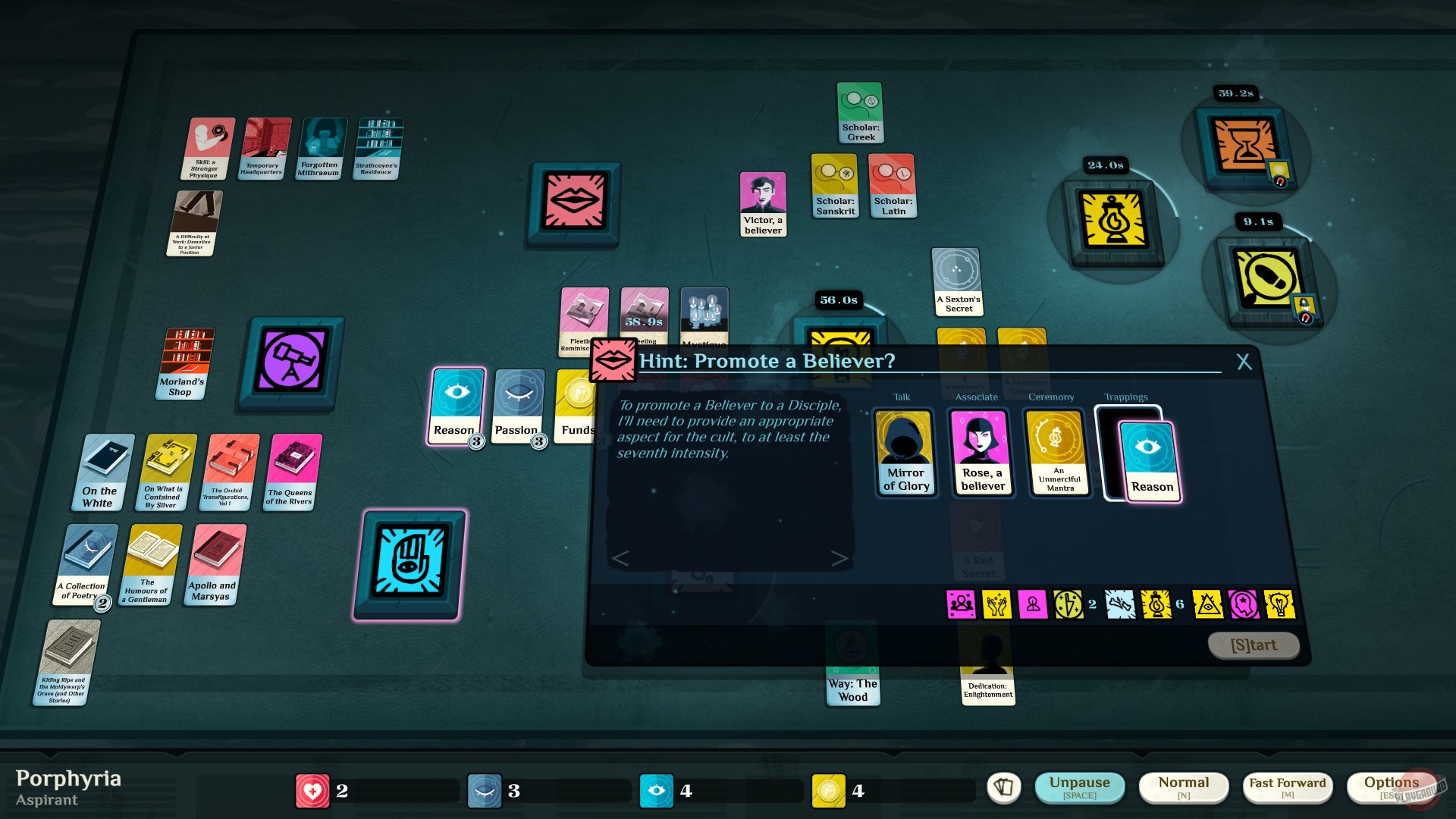 Скриншот из игры Cultist Simulator - 37