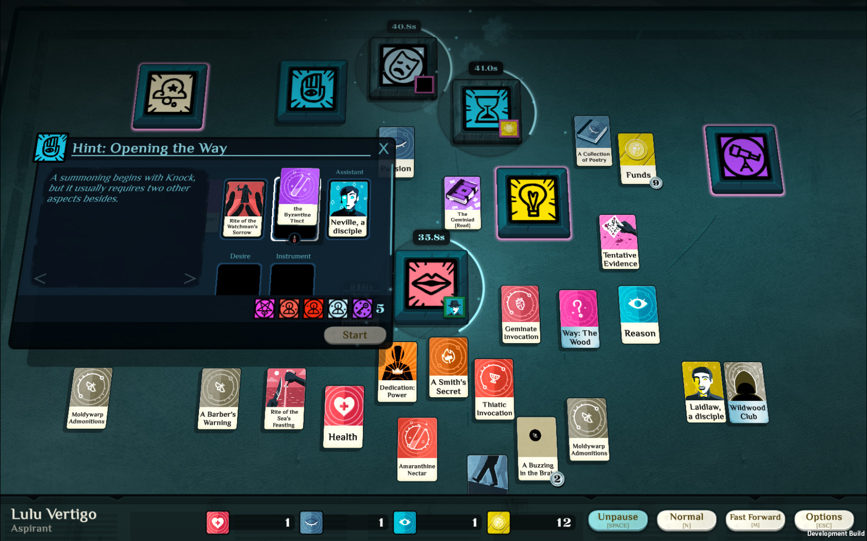 Скриншот из игры Cultist Simulator - 14