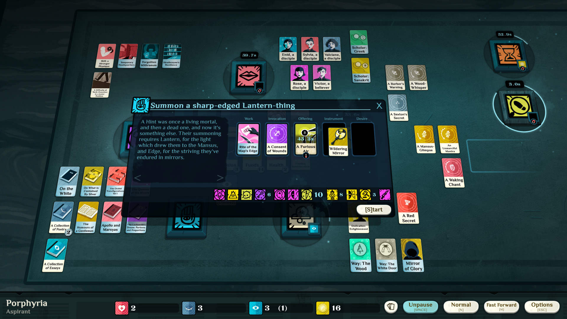 Скриншот из игры Cultist Simulator - 23