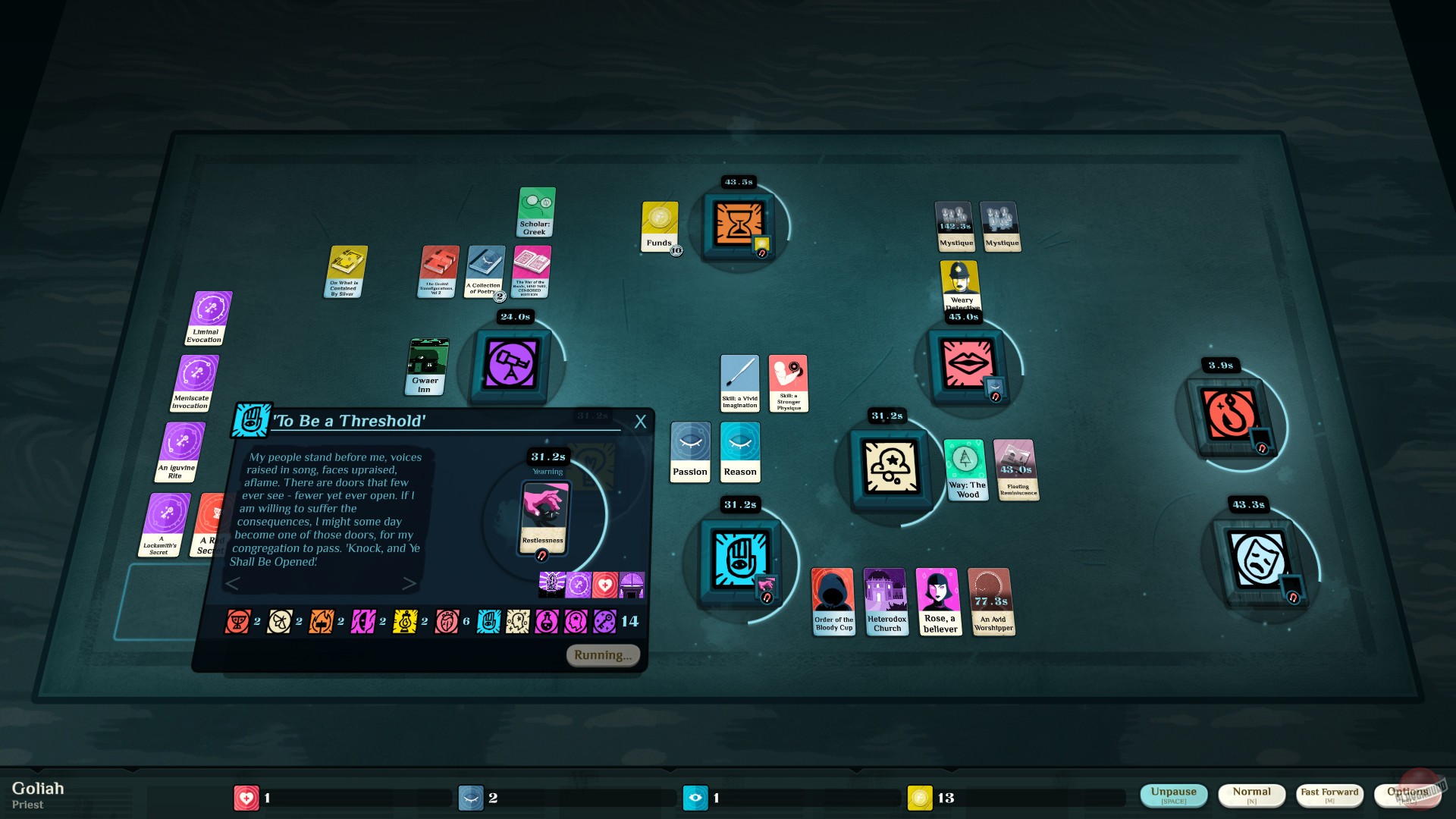 Скриншот из игры Cultist Simulator - 90