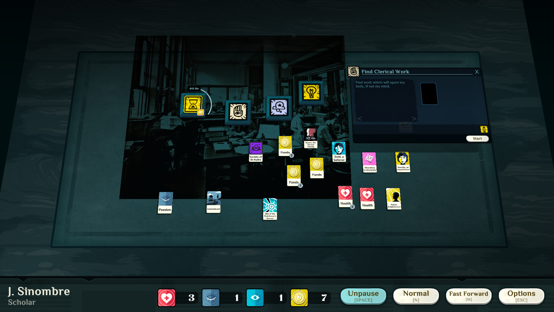 Скриншот из игры Cultist Simulator - 26