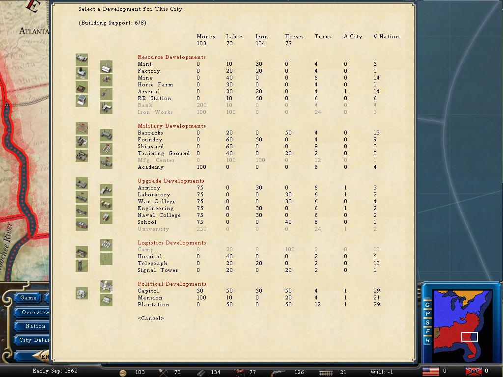 Скриншот из игры Forge of Freedom: The American Civil War - 11
