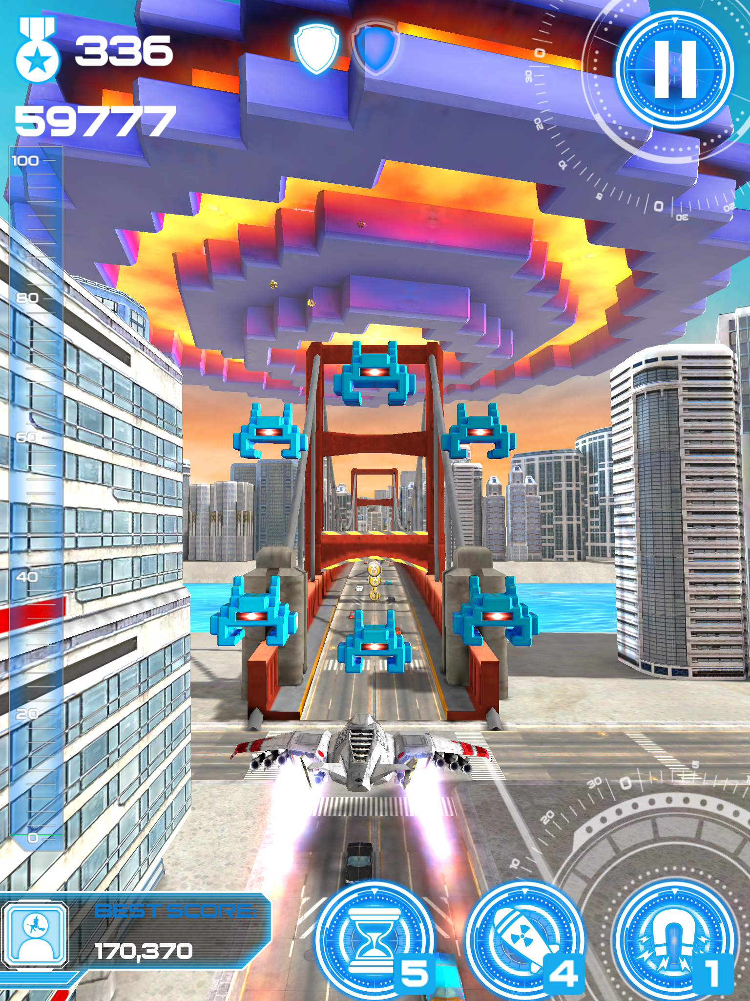 Скриншот из игры Jet Run: City Defender - 2