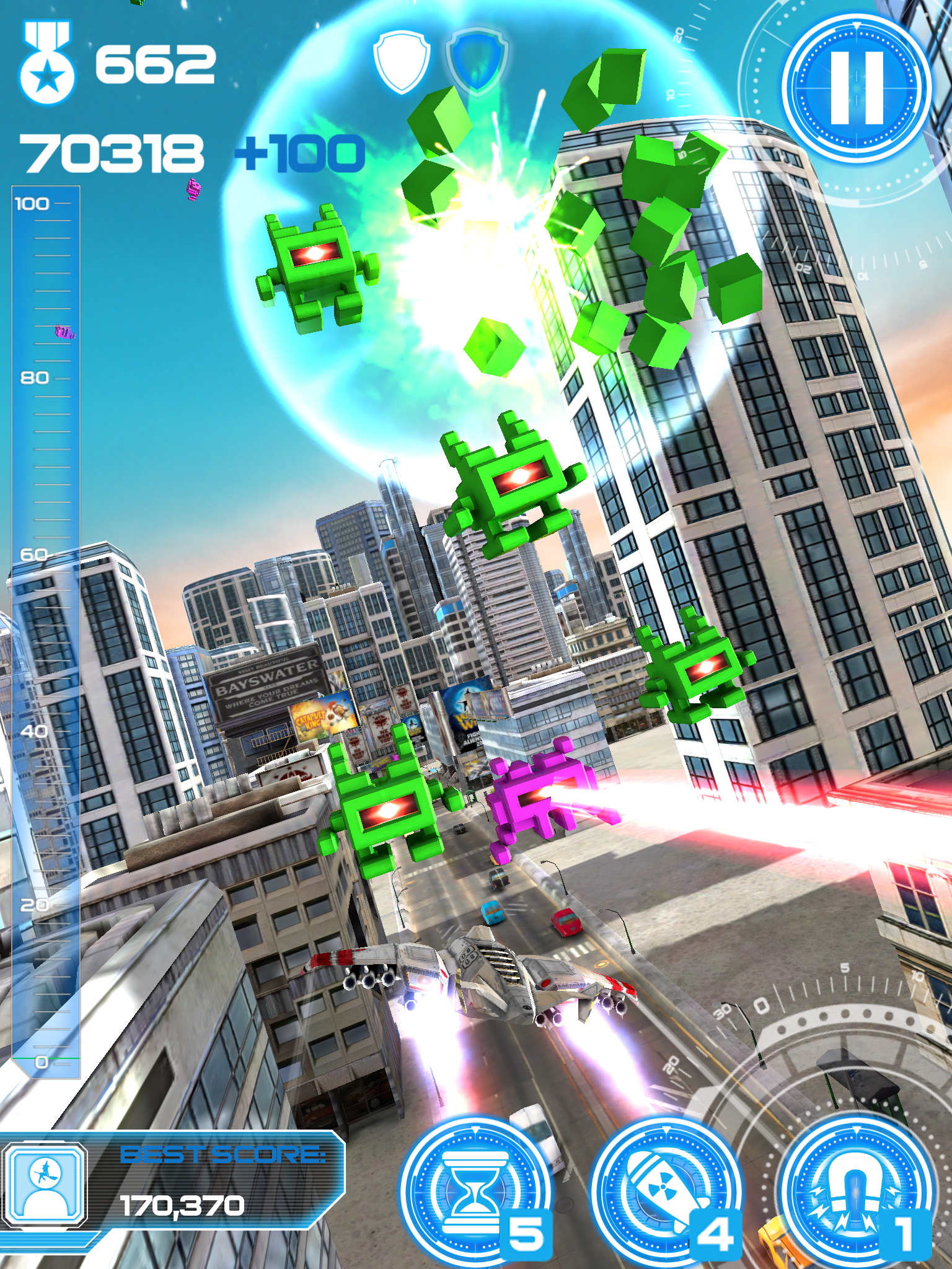 Скриншот из игры Jet Run: City Defender - 3