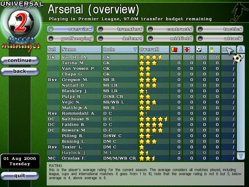 Скриншот из игры Universal Soccer Manager 2 - 4