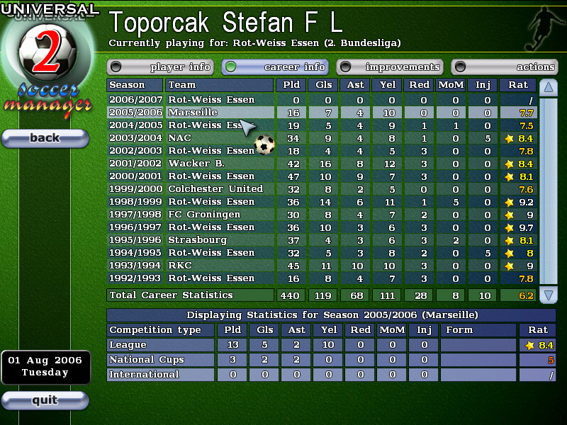 Скриншот из игры Universal Soccer Manager 2 - 5
