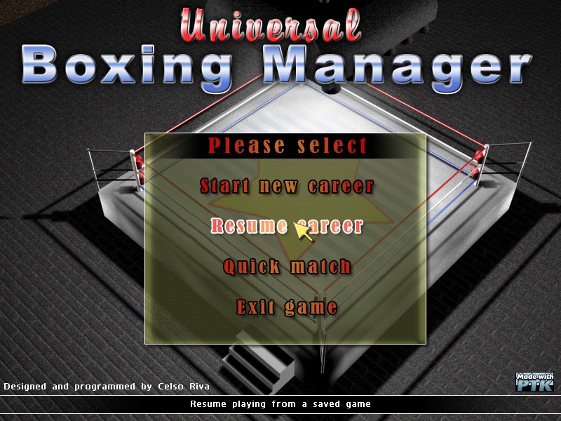 Скриншот из игры Universal Boxing Manager - 6