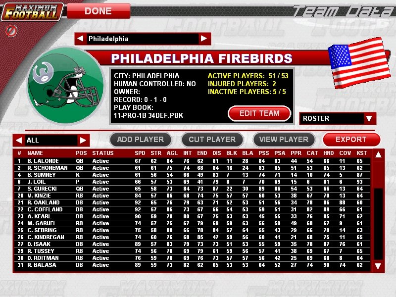 Скриншот из игры Maximum-Football - 2