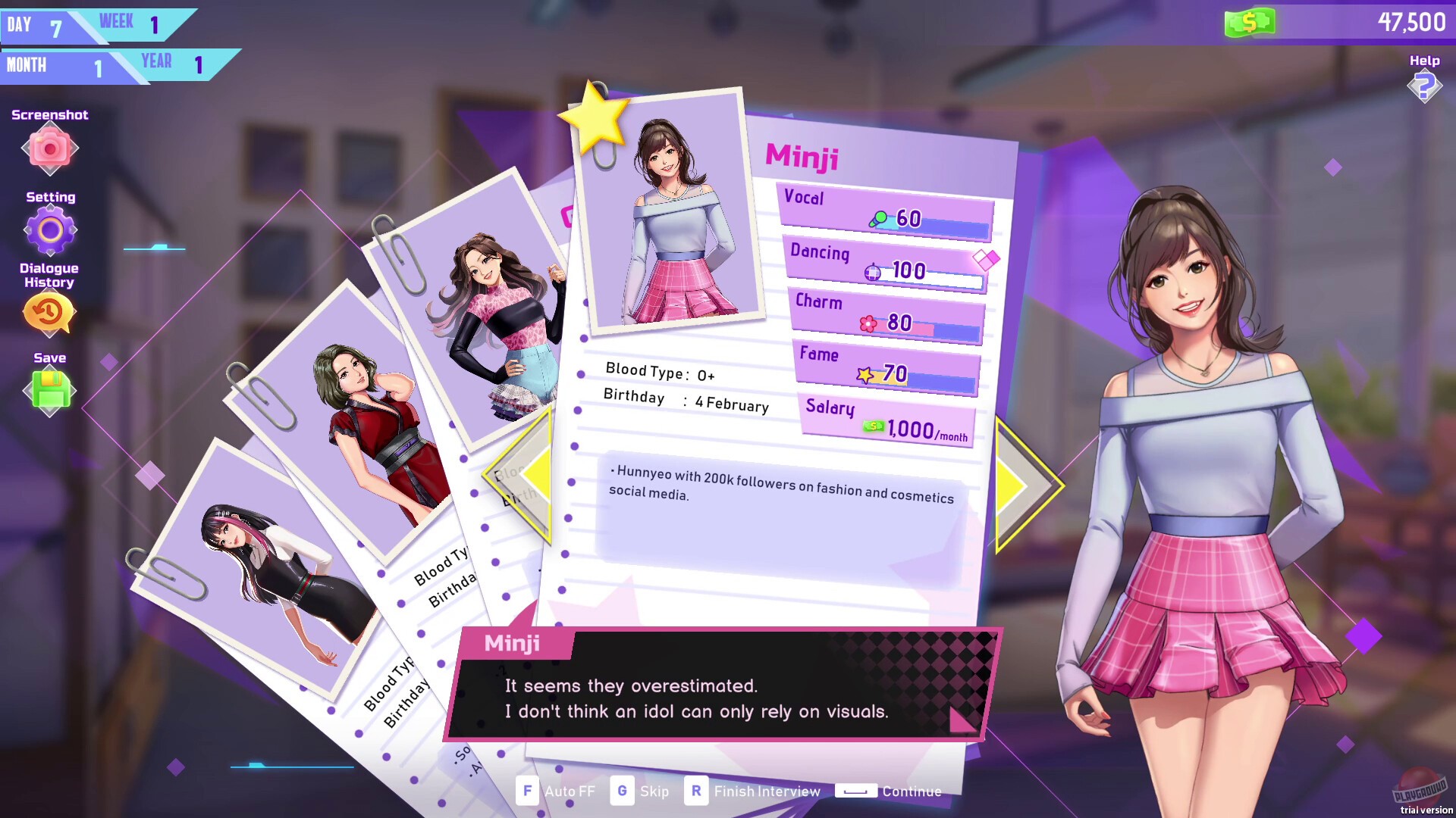Скриншот из игры K-pop Idol Stories: Road to Debut - 4