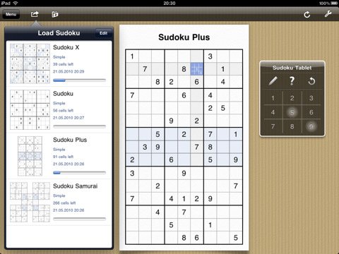 Скриншот из игры Sudoku Tablet - 3