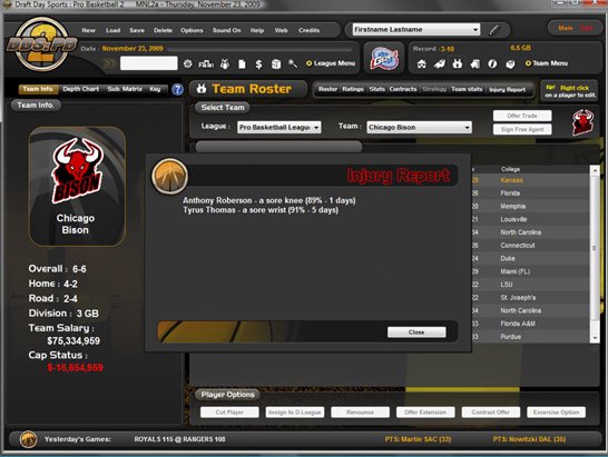 Скриншот из игры Draft Day Sports: Pro Basketball 2 - 1