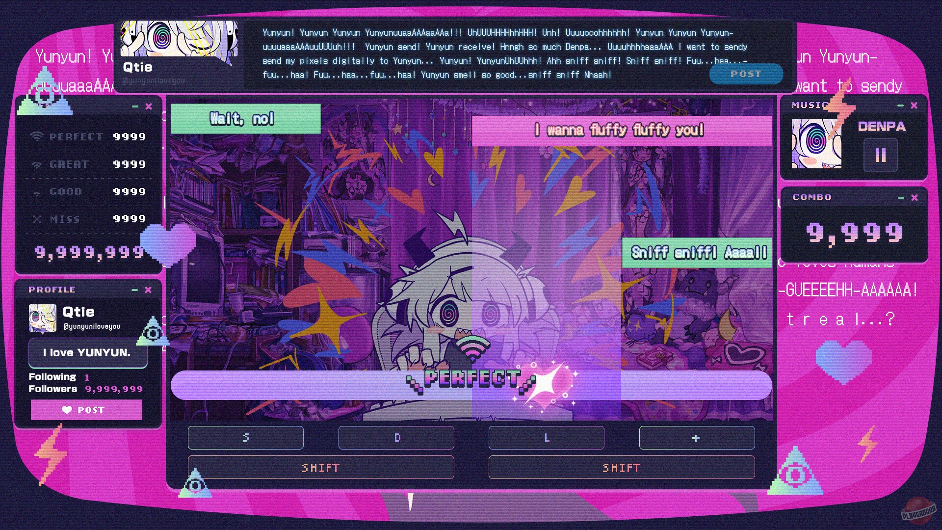 Скриншот из игры Yunyun Syndrome!? Rhythm Psychosis - 3