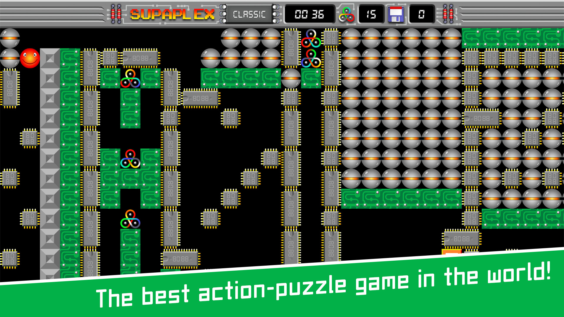 Скриншот из игры Supaplex - 8