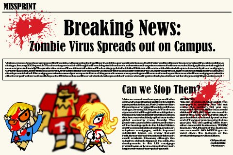 Скриншот из игры Zombie School - 3