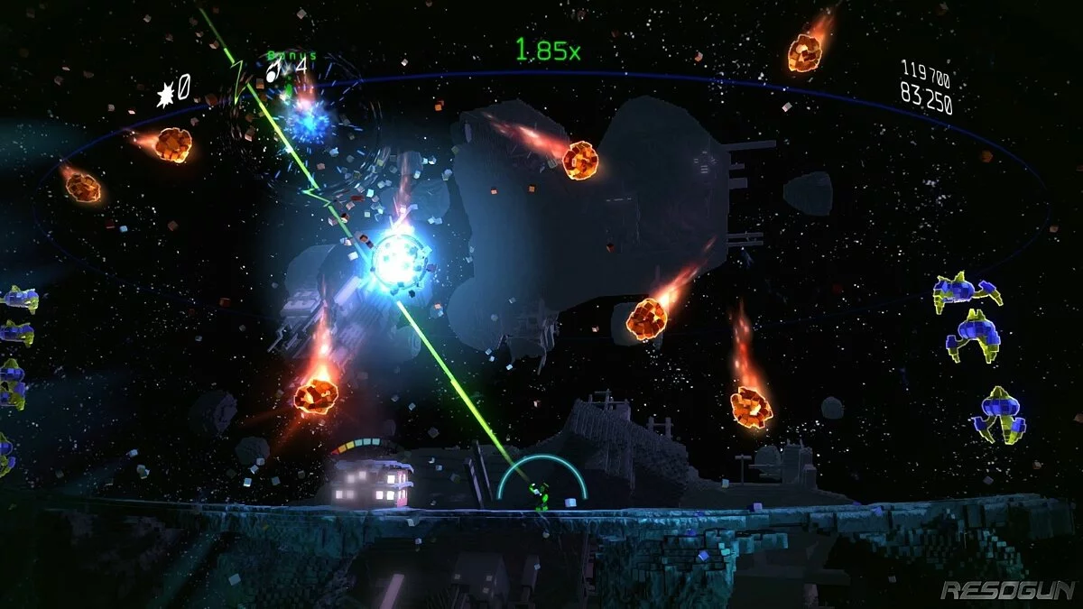 Скриншот из игры Resogun: Defenders - 4