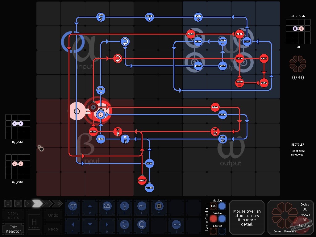 Скриншот из игры SpaceChem - 16